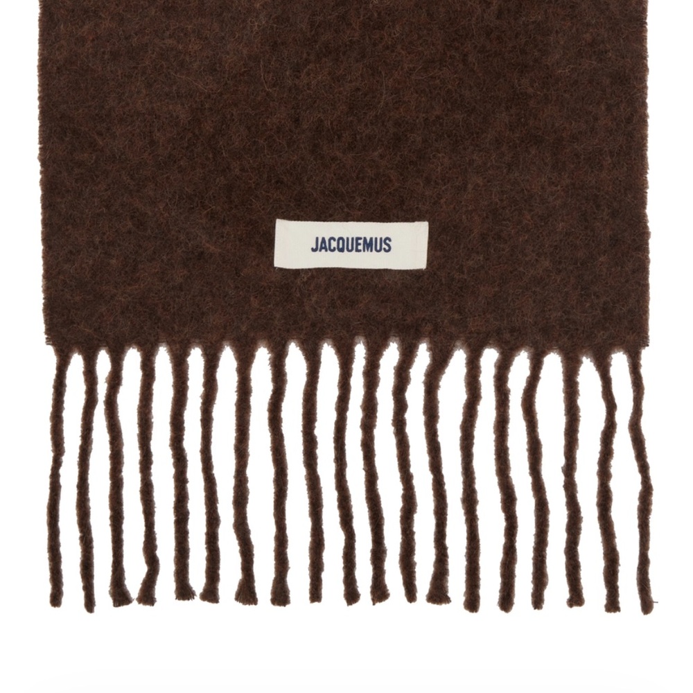 Jacquemus Rich Brown Fringed Scarf